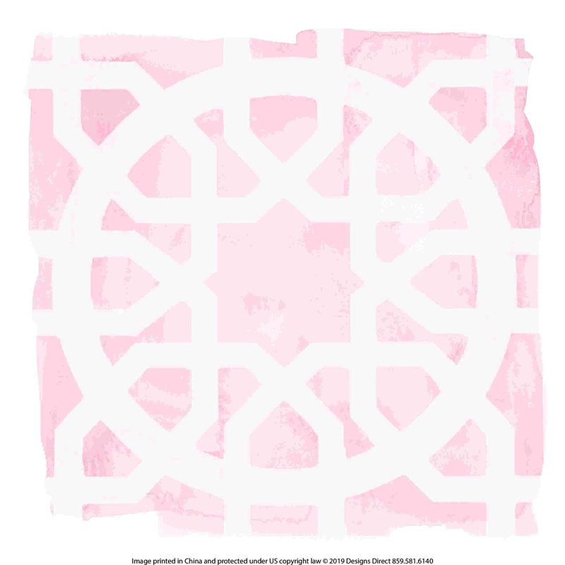 " Geometric Blush Tile ", 30" H x 30" W  