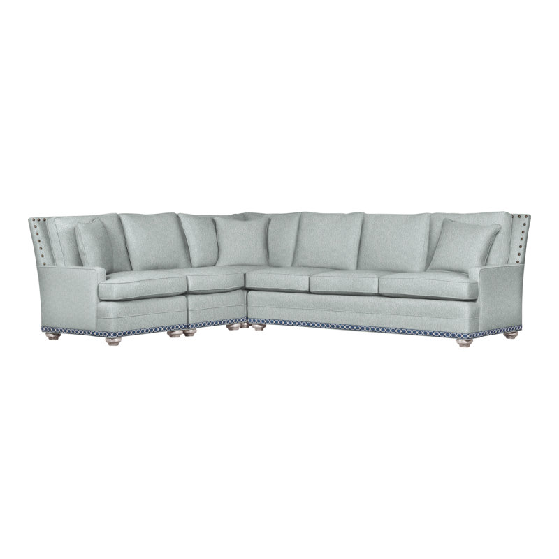 American Bungalow 4-Piece Riverside L-Sectional, Yes, Dove Gray, Ian Haze
