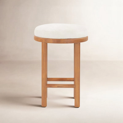 Miran Ramos Round Wood Counter Stool