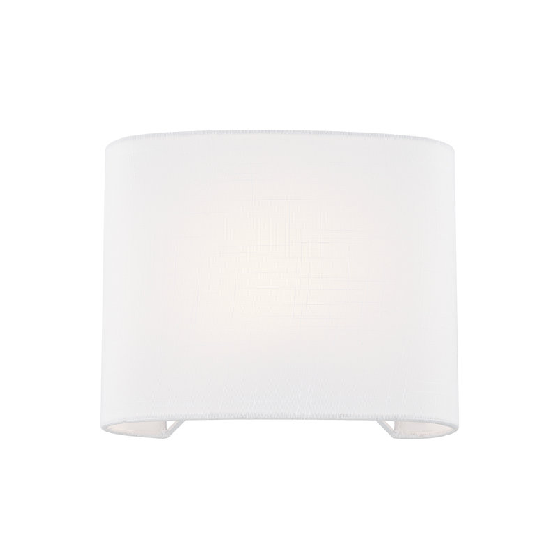 Textile - Applique murale ovale large ADA - Abat-jour en tissu de lin, Blanc