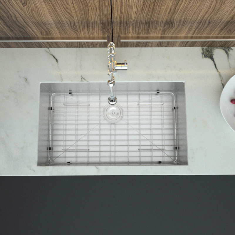 Évier de cuisine encastré 32 po x 19 po x 9 po - Lavabo de cuisine en acier inoxydable avec propriétés et grille de séchage