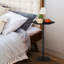 Table de bout mince en bambou noir pour table de bout et salon