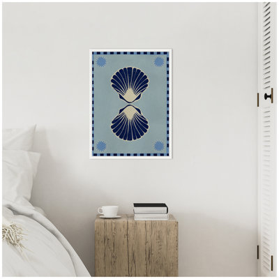 Lush Duo 3 Seashells by Shatha Al Dafai Framed Canvas Wall Art Print