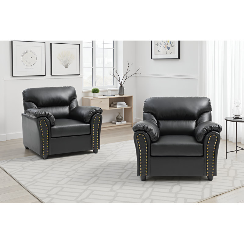 Ensemble de 2 chaises en simili cuir Kuopio