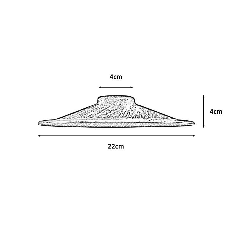 Luceal 6cm H Metal Cone Lamp Shade ( Uno ), Brushed Silver