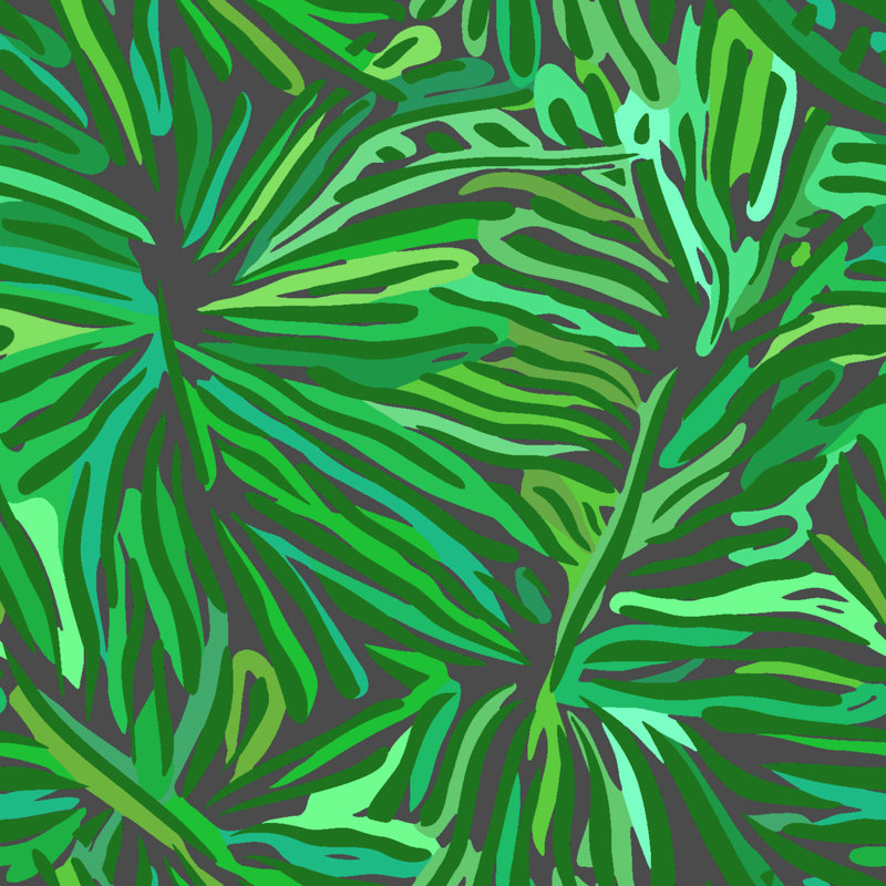 Papier peint Flora, Vert