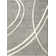 Meiko Modern Striped Shag Light Gray/Ivory Area Rug
