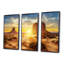 Monument Valley At Sunset - ensemble de 3 toiles encadrées-2024393683-2024393682