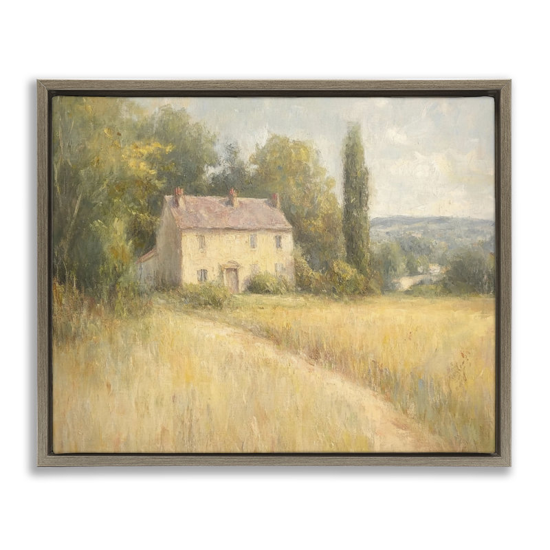Cadre flottant Hide Away Cottage House, design par Petal Prints Design, Cadre flottant orme Montalcino, H 25 po x l 31 po