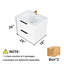 Meuble-lavabo mural flottant blanc 24 po avec lavabo en céramique, deux tiroirs, premier tiroir en forme de U, panneau multicouche facile à assembler de 18 à 20 po,-292580837-292580834