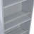 Grey Kitchen Island With Extended Table, Led Lights, Power Outlets, Fluted Glass Doors & Quick Assembly Mobile Doors, Outlets Storage Container-1798213136