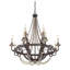 Lustre empire de style bougie à 12 lumières avec détails perlés Aaden