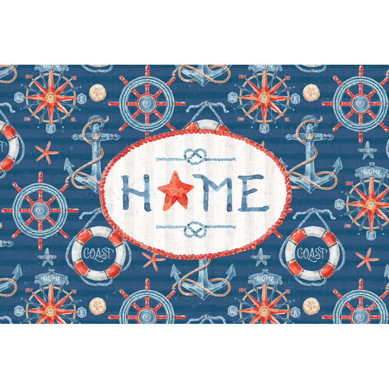 Vie nautique XIII, H 24 po x l 36 po, Non, Toile avec cadre flottant noir