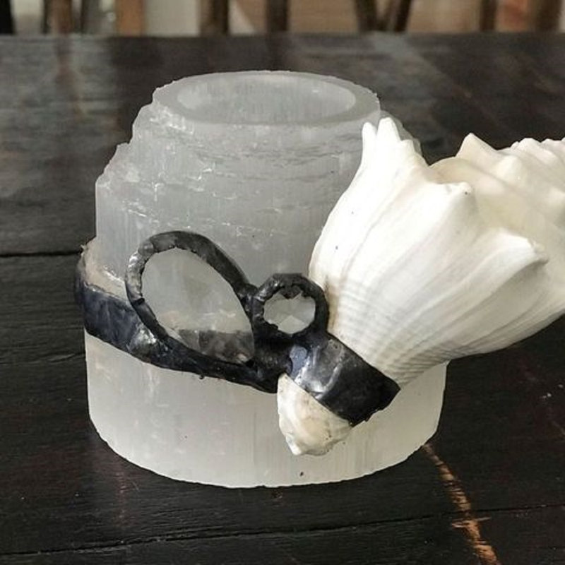 Selenite Tealight Candle Holder