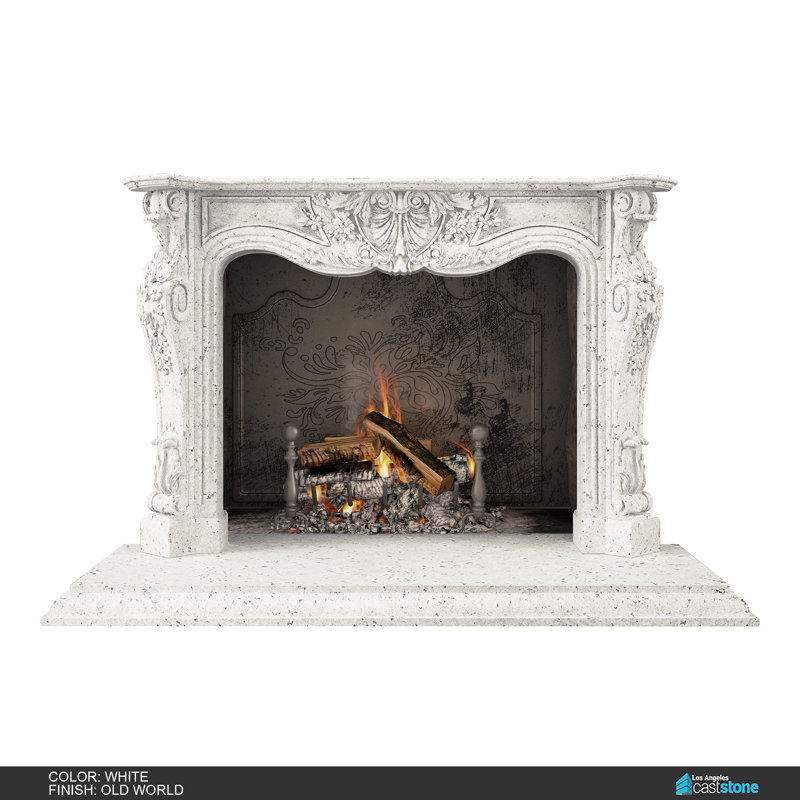 Athena Fireplace Surround, Old World White