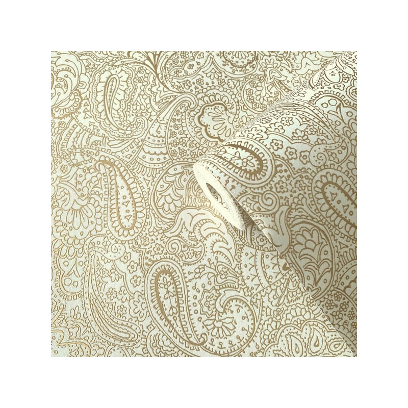 Elegance 10m x 53cm Metallic Wallpaper Roll, Light Gold