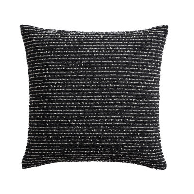 Tahari Home Emmy Black/White Horizontal Stripe Decorative Pillow, 20" X 20"