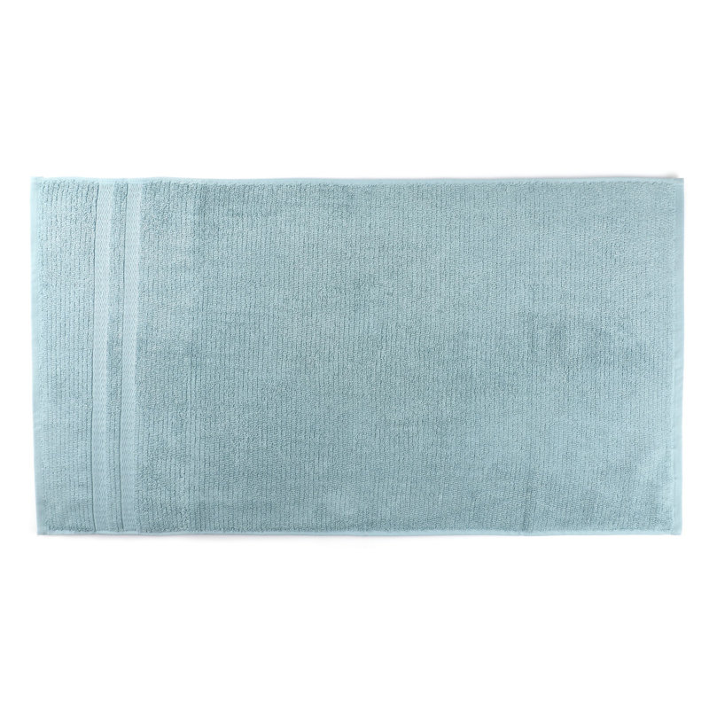 Ensemble de 2 serviettes de bain souples, vert d'eau, 19,7 po x 35,4 po | 60% bambou, 40% coton, 550 g / m² | Lavable à la machine à 104 ° F | Luxueusement absorbant et à séchage rapide pour la maison et le spa, conception écologique