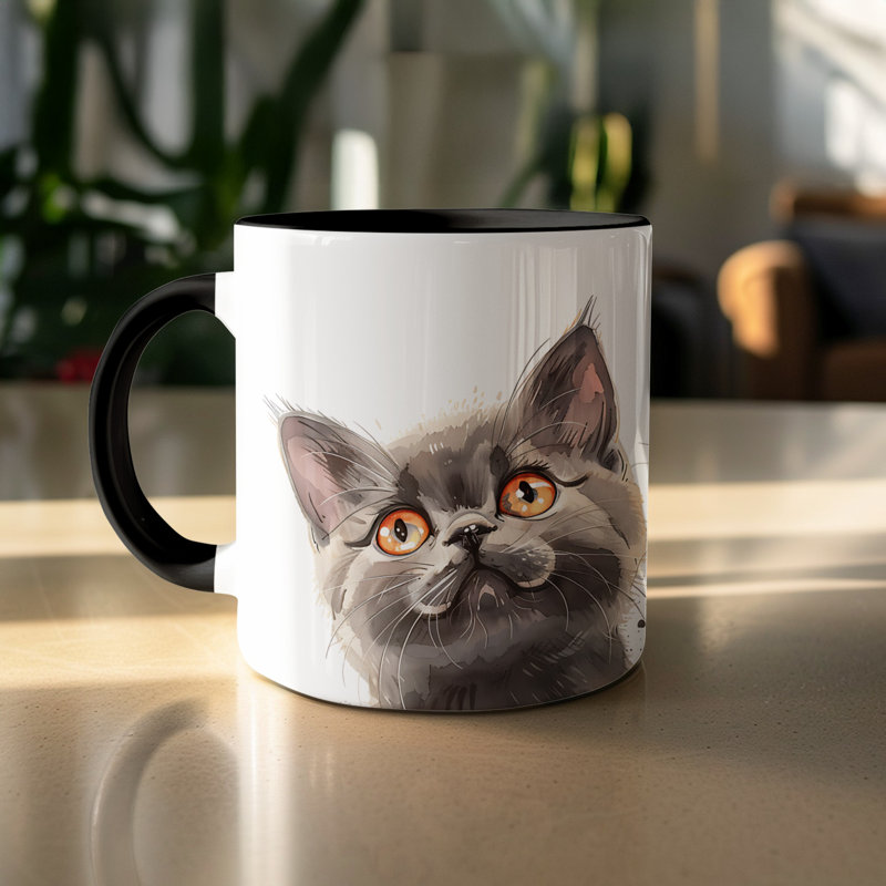 Ceramic Coffee Mug, 2, Black