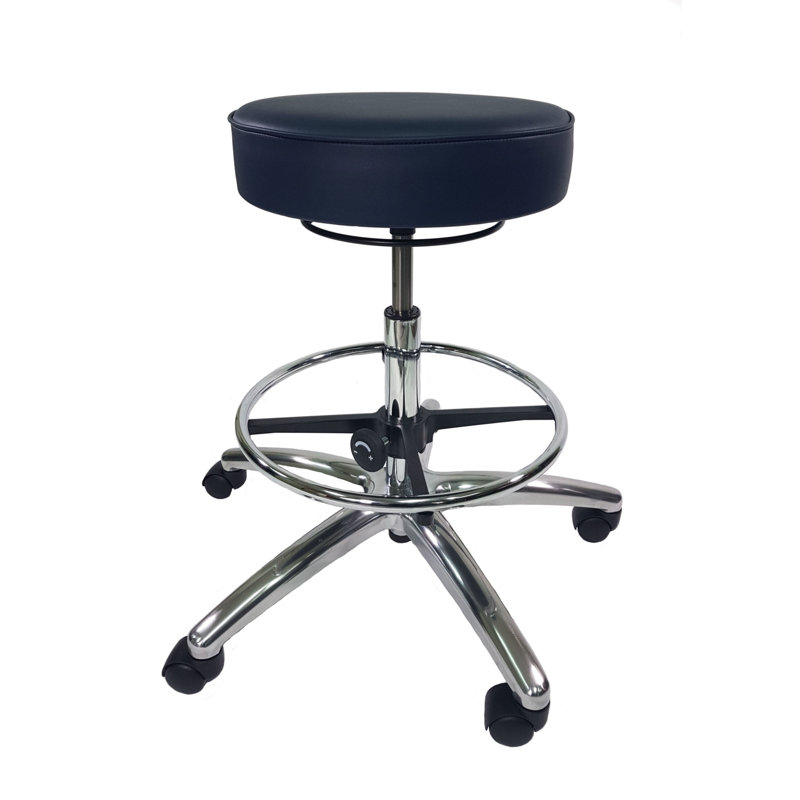Tabouret de laboratoire à hauteur ajustable, Bleu marine