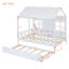 Lit double en bois avec lit gigogne simple, conception durable et imaginative pour les chambres d'enfants-1477698342
