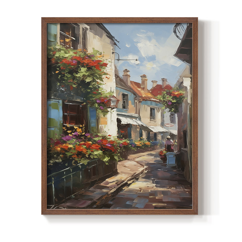 LANDSCAPES Series CCLV III, reproduction encadrée - bois massif, H 30 po x l 24 po, Noyer
