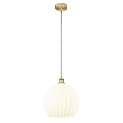 Luminaire suspendu 12 po Edison White Venetian