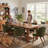 Modern Dining Chairs, Upholstered Fabric Side Chair With Wooden Legs For Kitchen And Dining Room, Green-503266234-503267300