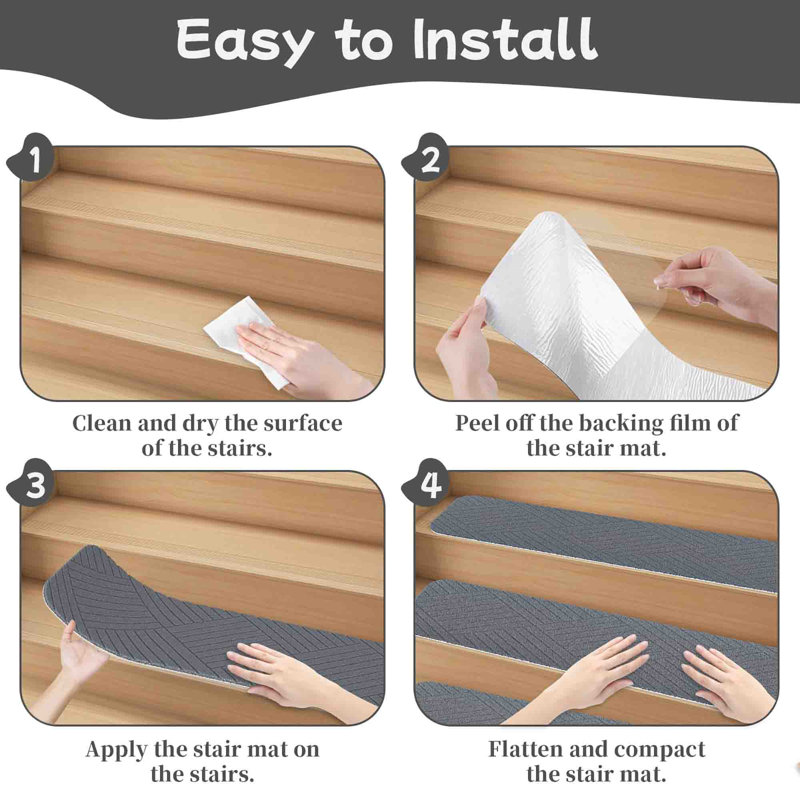 Non-Slip Stair Tread, Grey