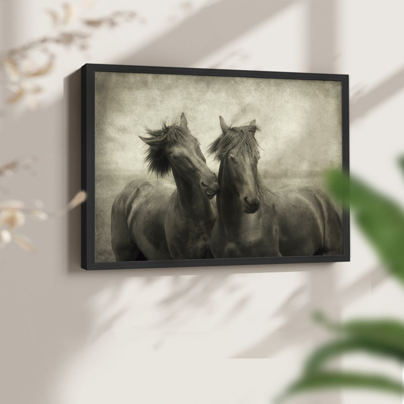 «Horses Don't Whisper», impression encadrée, H 8 po x l 10 po, Noir, noir, noir, noir
