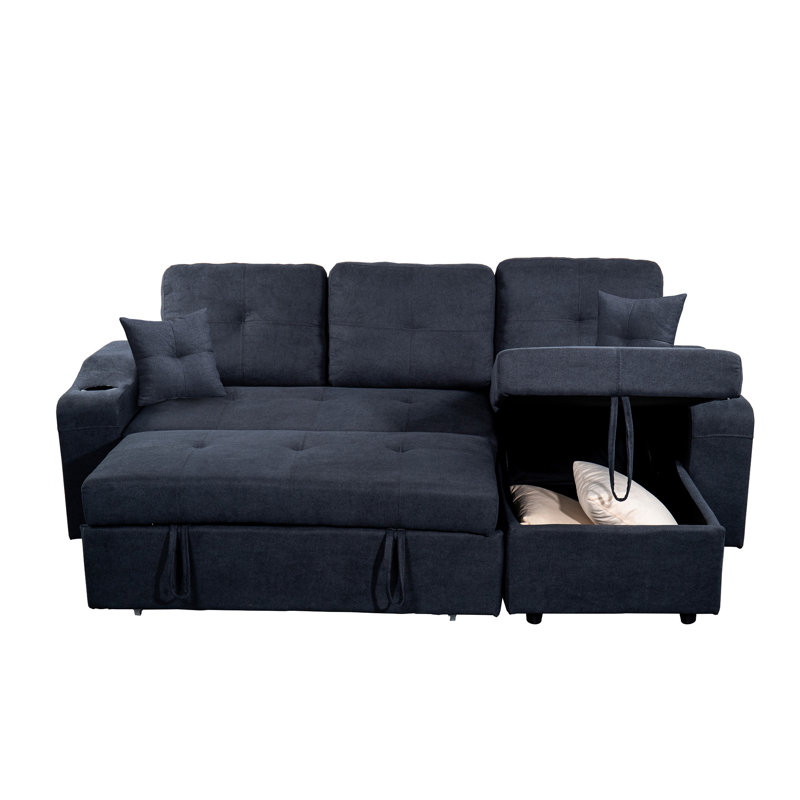 Canapé modulaire faisant face à droite avec repose-pieds