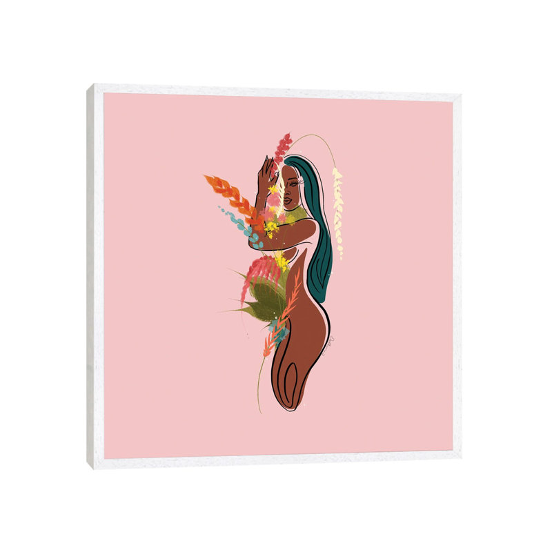 Mauve by DeeLashee - Print on Canvas, 66.04 cm H x 66.04 cm W, White Framed
