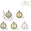 Ensemble d'ornements de Noël Valery Madelyn, décorations d'arbre de Noël incassables blanches et dorées de 2,36 pouces, 35ct