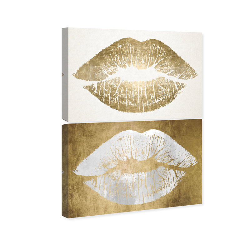 Fashion Lips Glam Gold - 2 pièces, H 20 po x l 30 po x P 1,5 po