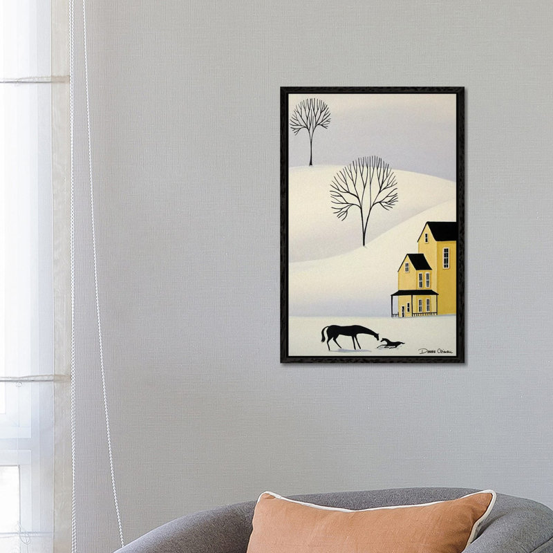 December Birthday 1 Piece Painting on Canvas, 66.04 cm H x 45.72 cm W, Black Framed