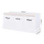 Banc de rangement en bois pour le vestibule avec coussin blanc