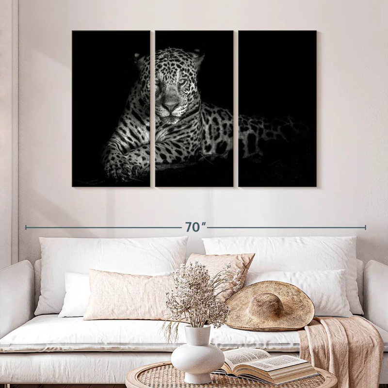 Blue Eyes Jaguar, 32" H x 50" W