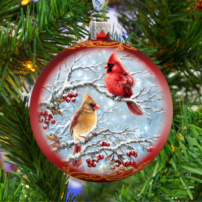 3.5'' Handmade Glass Animals Ball Ornament