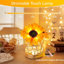 Lampe de table tournesol rechargeable USB à contrôle tactile avec gradateur de lumière pour la décoration intérieure