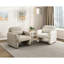 Chaise d'appoint taupe Boucle, structure en contreplaqué, rembourrage en mousse douce sur les ressorts ensachés, coussin de dossier attaché et coussin d'une capacité de 300 lb-732738395