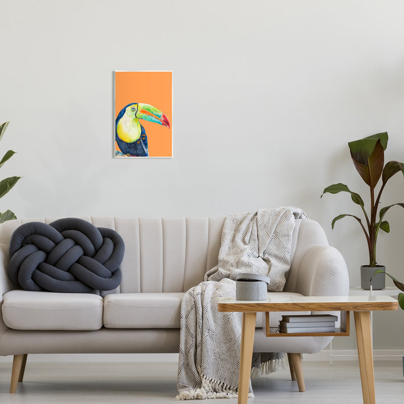 «Tropical Toucan Portrait Vivid Beak Rainforest Bird» par Patricia Pinto - impression sans cadre sur panneau de fibres à densité moyenne