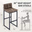 Tabouret de bar rembourré à dossier bas avec structure en métal épaissie pour îlot de cuisine-91899105-92115247-92115245