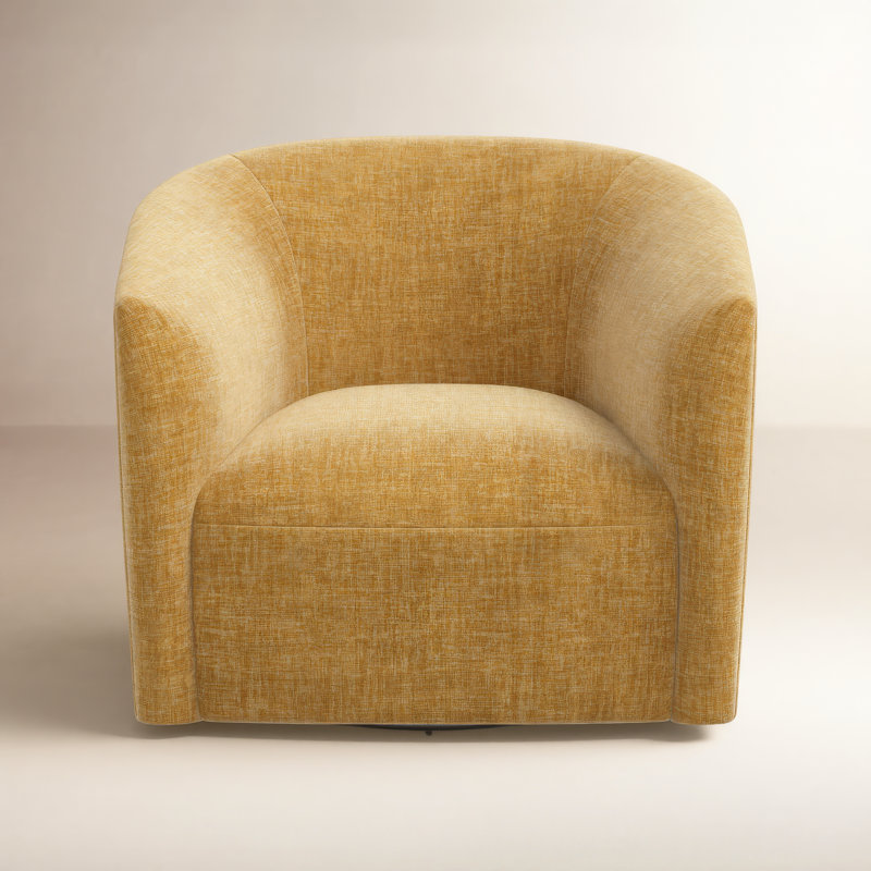 Chaise pivotante Lana en chameau Pitt,  Polyester brun