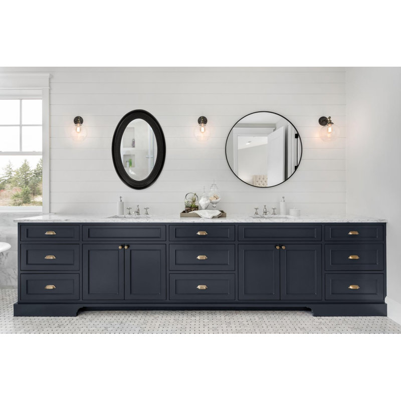 Miroir d'appoint Busey, Noir lustré