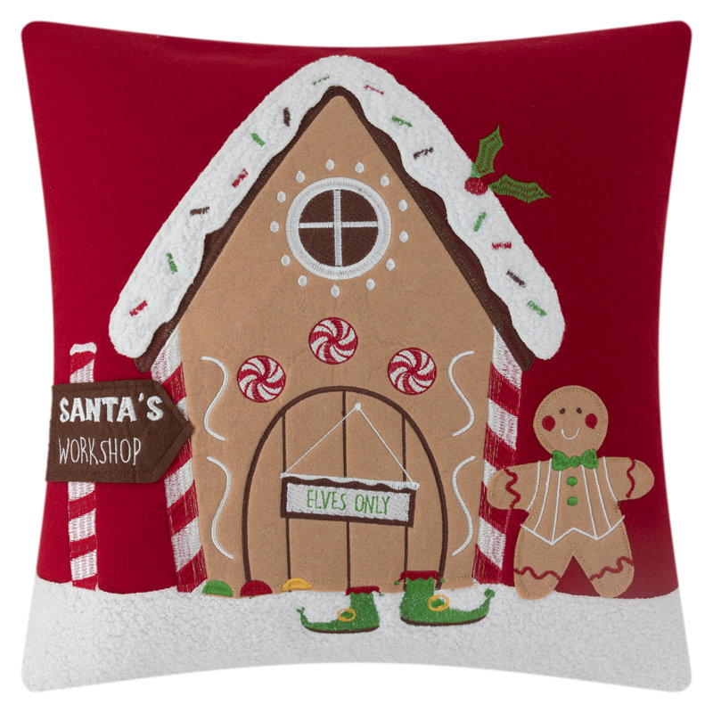 Housse de coussin père Noël père Noël atelier 18 po x 18 po