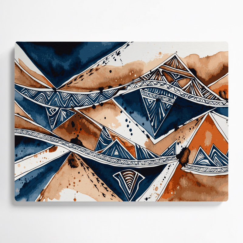 Art mural hawaïen Kapa, H 16 po x l 20 po