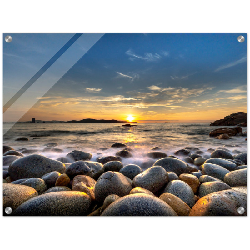 Rock Rock, reproduction d'art mural - affiche de paysage marin côtier - océan paysage côtier, reproduction de scène de plage rocheuse - décoration nautique rustique - Art mural plage minimaliste - cadeau côtier inspiré du voyage