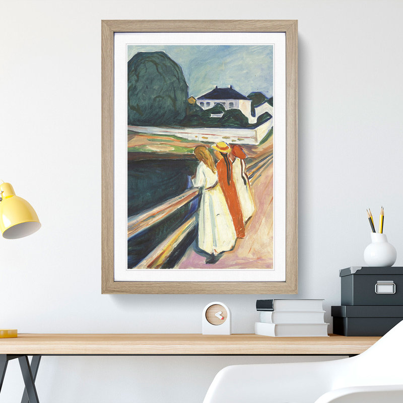 The Modern Eye by Edvard Munch - Picture Frame Painting, 65cm H x 48cm W x 2cm D, Oak Framed