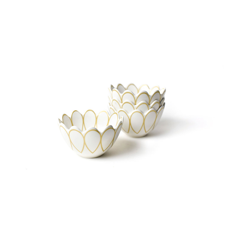 Ensemble de 4 bols à pétoncles Deco