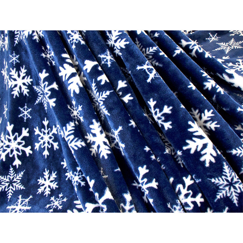  Jeté polaire Snow Poinsettia